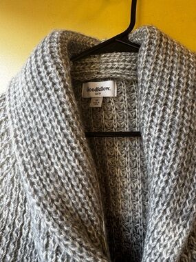 GOODFELLOW & CO Gray Chunky Shawl Collared Cardigan